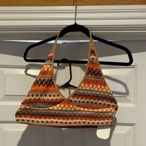 Knit halter, new w/tag, fall colors